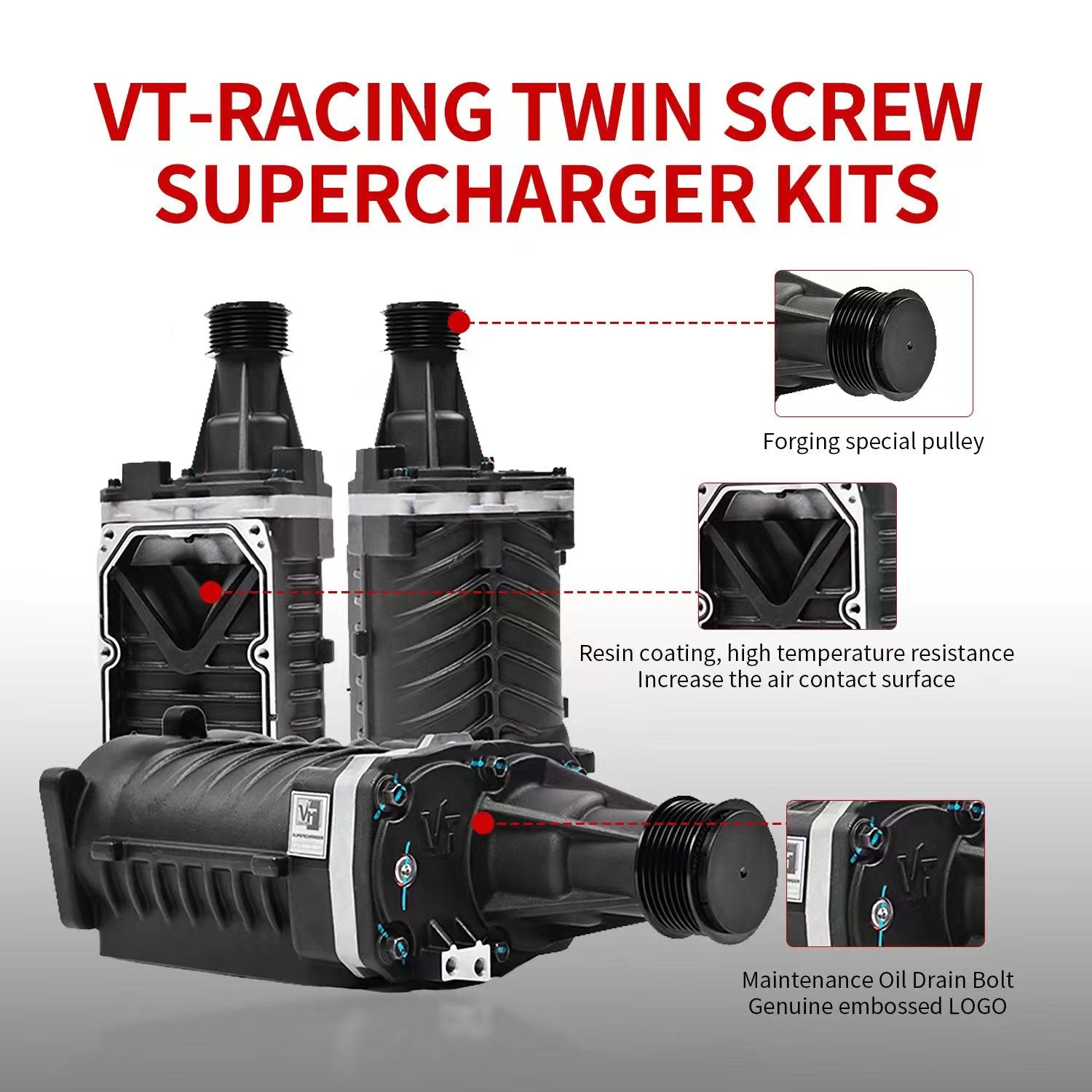 Toyota Tacoma 2.7L Supercharger Kit by VT Superchargers With PnP ECU ...